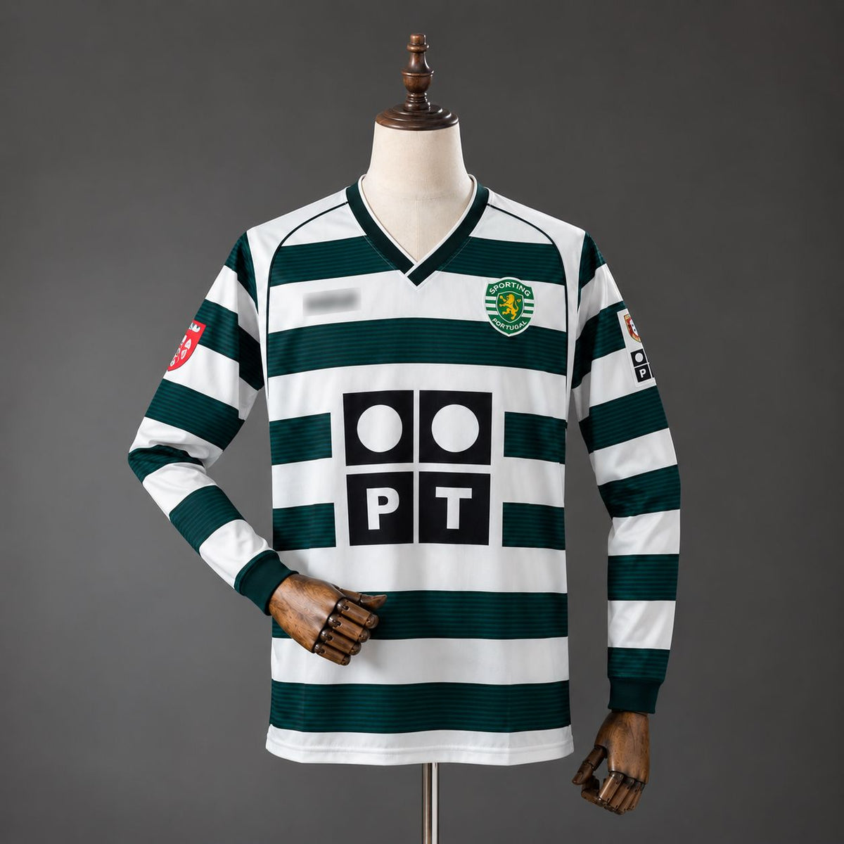 Jersey Retro Manga Larga- Sporting Lisboa